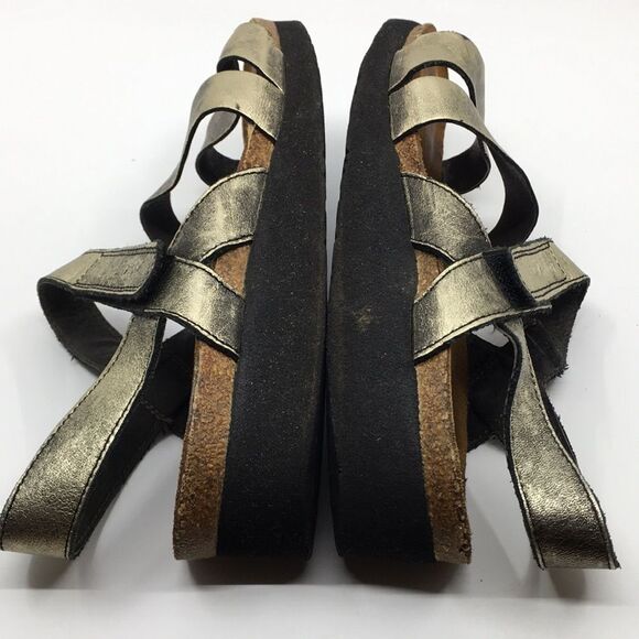 Naot Kayla Sandal Gold Leather Three Strap Adjustable Comfort Shoes US 8 - Picture 10 of 14